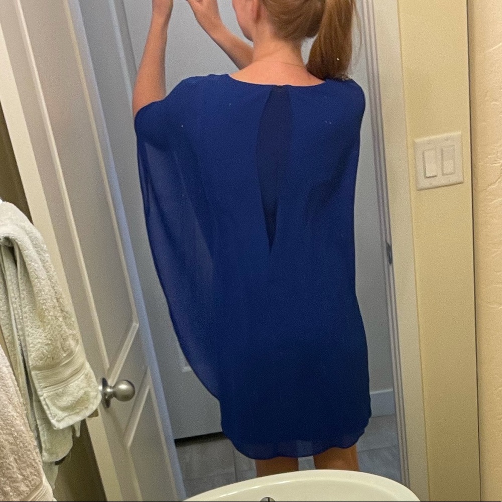 Vince Camuto Blue Flutter Dress - Formal & Fun! - Picture 4 of 4
